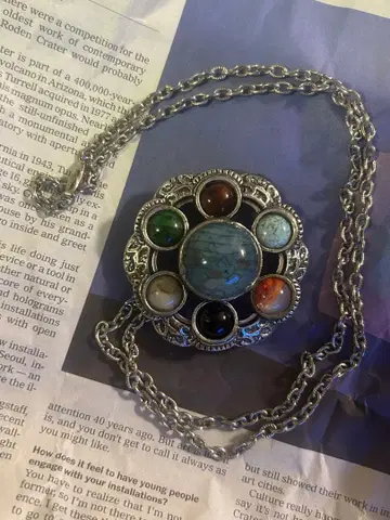 미라클 MIRACLE 브로치 펜던트 앤티크 목걸이 나