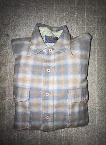 PENDLETON USA 70s 보드 셔츠 울 옴브레