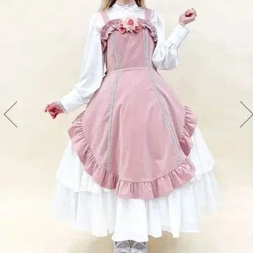 Chalmiere 윈터 점프 스커트 핑크 라포레 하라주쿠 온라인 한정판