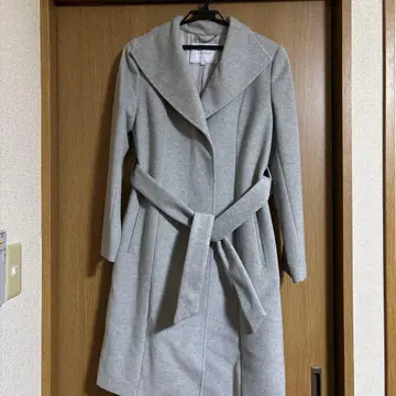 UNTITLED 그레이 울 롱 코트