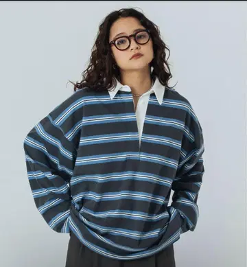 ROSE BUD STRIPED RUGBY SHIRT