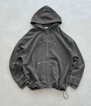 sedacle 피그먼트 가공 지퍼 후드티 피그먼트 가공 스웨트 팬츠