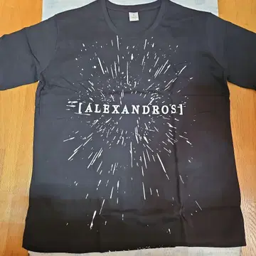 [ 미사용품 ] [ALEXANDROS] 스플래쉬 프린트 T셔츠 블랙 S