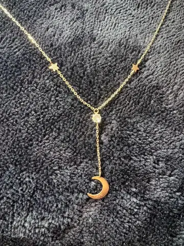[ pepe ] 별과 달 모티브의 롱 목걸이