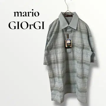 마리오 조르지 이탈리아제 피케 셔츠 반팔 스트라이프 블루