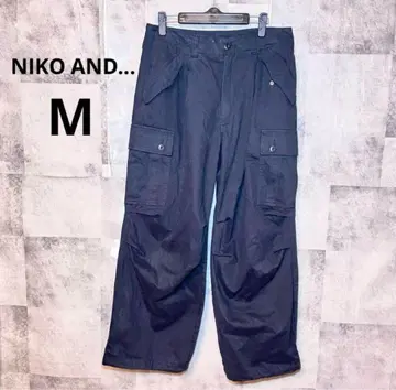 니코앤드 카고 팬츠 M 블랙 6 포켓 남성 바지