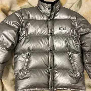 CONVERSE ALL STAR 실버 다운 자켓 L