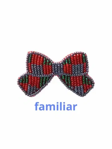 패밀리아 리본 브로치 (복조리 포함)