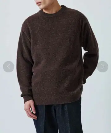 ADAM ET ROPE 12,980엔 알파카 블렌드 7G 천축 편직 니트