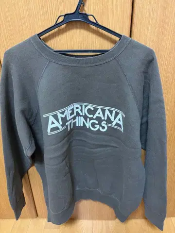 Americana 로고 프린트 맨투맨 카키