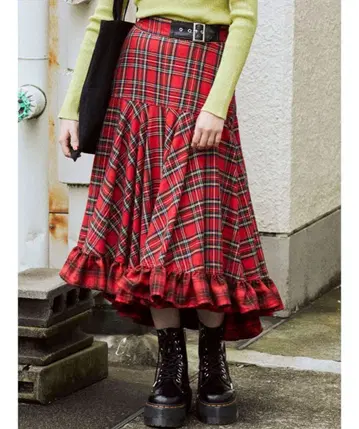 jouetie 크레이지 패턴 프릴 스커트