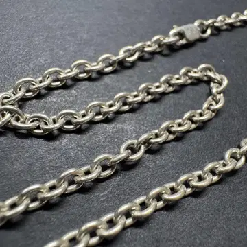 [ 와이드 45cm silver925 ] 빈티지 팥 체인 목걸이