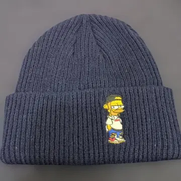 다크 네이비 니트 모자 애니메이션 캐릭터