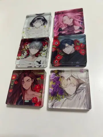 에이스테 잠드는 해골꽃 아크릴 블록