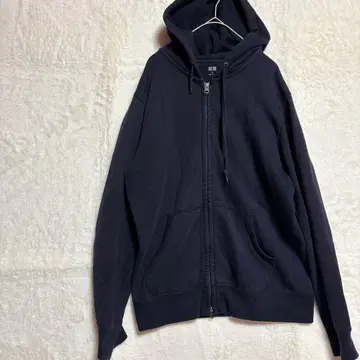 유니클로 네이비 풀 집업 후드티 M