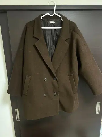 브라운 더블 브레스트 자켓