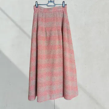 [ 새상품급 ] 린 맥시 길이 울 스커트 헤링본 36 사이즈
