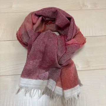 파파스 빨간색 계열 그라데이션 프린지 스톨