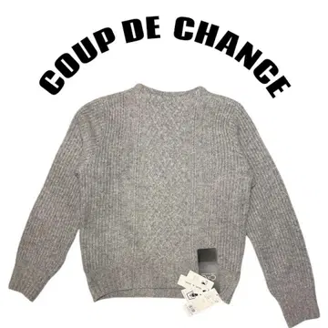 [새상품] 쿠 드 샹스 그레이 니트탑 M
