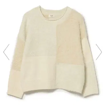 BEAMS HEART 패치워크 이소재 니트