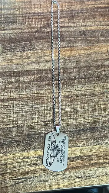 독 택 목걸이 실버 925