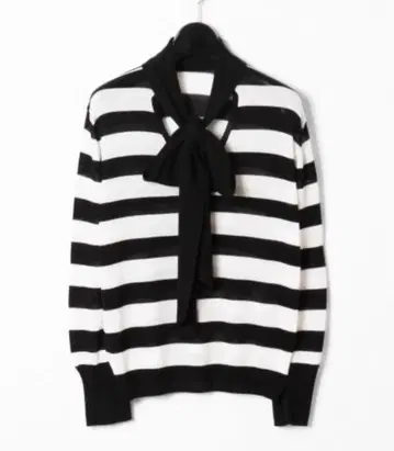 택 포함 새상품 그레이스 콘티넨탈 그레이스 클래스 리본 보더 니트