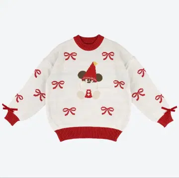 미키 디자인 니트 스웨터 긴팔