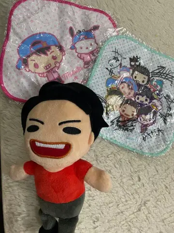 봉제 인형과 사인 포함 미니 타월 세트 Fischer's 실크