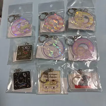 CA2 묶음 9개 산리오 아크릴 키링 폼폼푸딩 키티