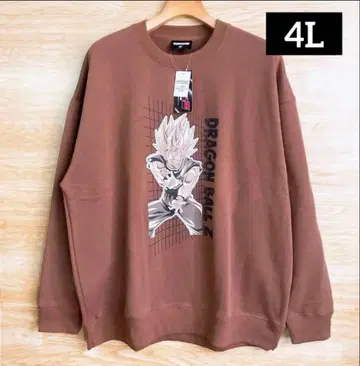 [새상품] 남성용 드래곤볼 속기모 트레이닝복 맨투맨 브라운