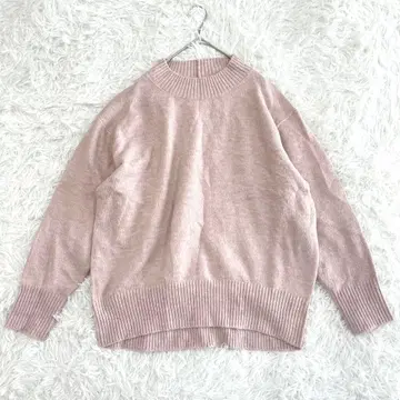 GLOBAL WORK 글로벌 워크 니트 스웨터 하이넥 핑크