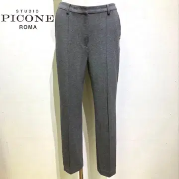 새상품급 PICONE 그레이 슬랙스 팬츠 사이즈 38 로고