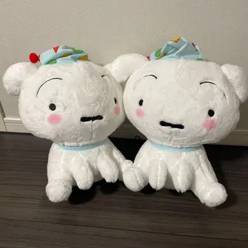 짱구는 못말려(크레용 신짱) 메챠후굿토 시로 봉제 인형 2체 세트