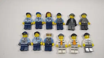 레고 시티 미니 피규어 폴리스 경찰 도둑 범죄자 12개 정품 부품 A