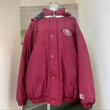 스타터 퍼퍼 자켓 빨간색 충전솜 STARTER 49ers