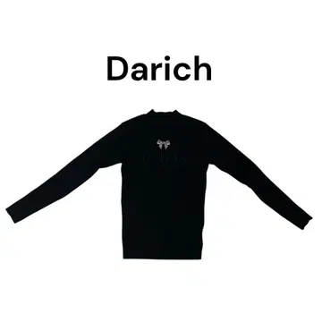 Darich 블랙 로고 긴팔 티셔츠