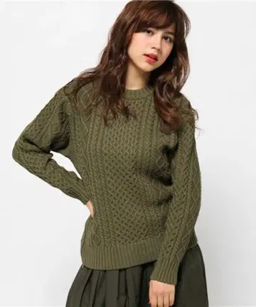 프레이 아이디 사이드 지퍼 케이블 니트 풀오버