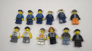 레고 시티 미니 피규어 폴리스 경찰 도둑 범죄자 12개 정품 부품 B