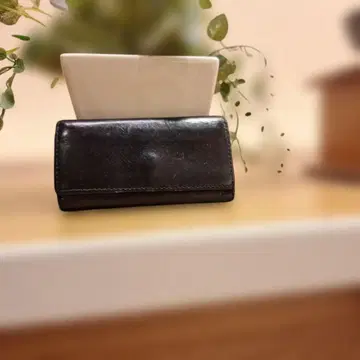 블랙 가죽 키케이스