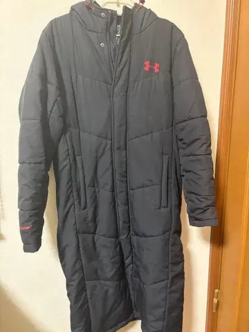 UNDER ARMOUR 언더아머 롱 코트 벤치 코트 블랙