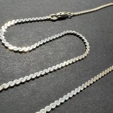 [ 60cm silver925 ] 서펜타인 체인 목걸이