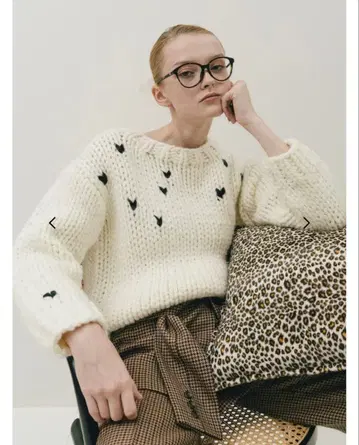 THE TOE Notting-Hill Heart Knit S