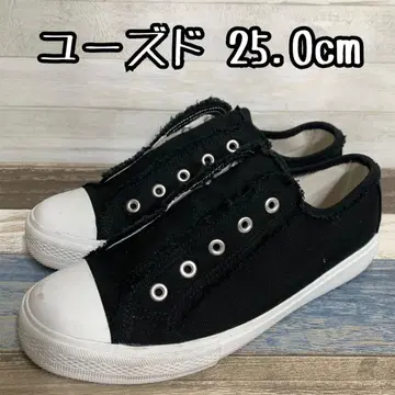 유즈드 23.0cm 블랙 계열 슬립온 스니커즈 c271