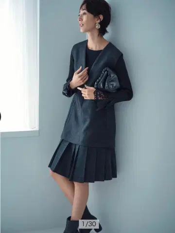 아르페쥬 스토리 플리츠 점프 스커트