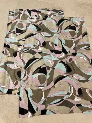 키라쿠 카에소데 키라쿠 카에소데 텍스타일 퍼플 푸치풍