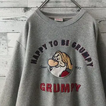 90s 디즈니 백설공주 7난쟁이 그랑피 자수 플리스 맨투맨