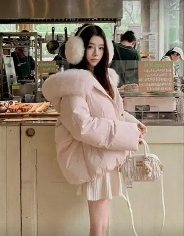 다운 자켓 핑크 퍼 포함 257934856 완판템