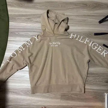 타미 힐피거 베이지 후드티 L