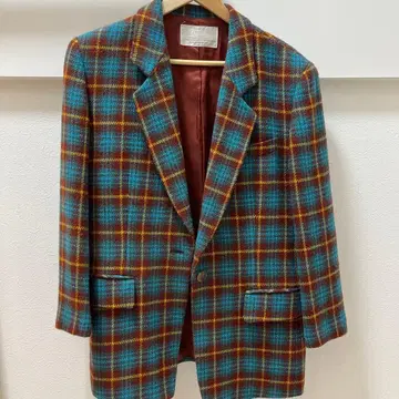 구제 체크 자켓