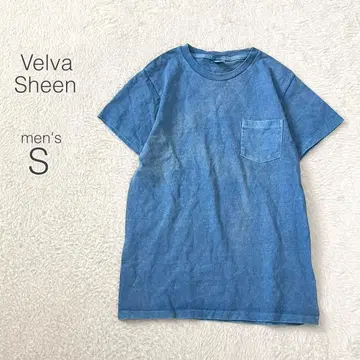 [벨바신] 빈티지풍 크루넥 반팔 티셔츠 면 100 USA제 새상품급